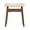 Linen with brown legs, variant on Carolayne Vintage Vanity Stool, Upholstered Non-Slip, Beige with Dark Natural Wood Legs