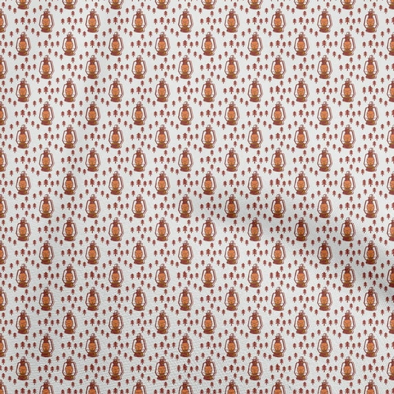 oneOone Silk Tabby Orange Fabric Halloween Lamps Quilting Supplies Print Sewing Fabric By The Yard 42 Inch Wide