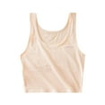 thumbnail image 2 of ATOGUTA Girl's Tank Tops Size 9-14 Kids Athletic Seamless Stretchy Crop Tops Dance Yoga Beige, 2 of 4