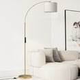 thumbnail image 5 of SUNMORY Gold Floor Lamp with Remote, Modern Arc Floor Lamp with Stepless Dimmable Bulb, Tall Lamp for Living Room with Shade, 5 of 7