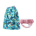 thumbnail image 3 of Uccdo Toddler Girls Rashguard Two Pieces Swimsuit Set Kids Cartoon Long Sleeve Bathing Suits Swimwear 1-10T, 3 of 5