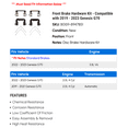 thumbnail image 2 of Front Brake Hardware Kit - Compatible with 2019 - 2023 Genesis G70 2020 2021 2022, 2 of 2