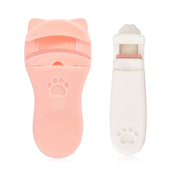 2 pcs Eyelash Curlers, Easy to Use Eyelash Curler, Wide Angle and Local Eyelash Curlers - pink white