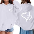 thumbnail image 7 of GiLiling Girls Preppy Heart Sweatshirt, Oversized Pullover Sweatshirt, Kids Fall Winter Long Sleeve Cute Print, Trendy Hoodie (Light Ashy, 5-6 Years), 7 of 7