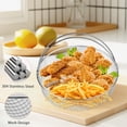 thumbnail image 4 of Fryer Basket For Mesh Basket With Handles 304 Stainless Fryer Replacement Accessory For Cooking Baking Frying, 4 of 9