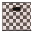 thumbnail image 4 of Bac de Rangement Carré, Damier Blanc et Noir, 4 of 5