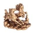 thumbnail image 3 of STARTIST Standing Feng Shui Two Galloping Horses Statue Art Craft for Office Ornaments, 3 of 8