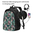 thumbnail image 2 of Yiaed Rose Flowers Print Laptop Backpack,Business Travel Durable Laptops Backpack with USB Charging Port,Water Resistant College Computer Bag, 2 of 5