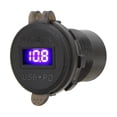 thumbnail image 3 of Dual USB Socket,Black Universal Dual USB Dual USB Charger Socket Car Charger Adapter Achieve More, 3 of 5