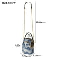 thumbnail image 3 of Shoulder Handbag Women's Crossbody Handbags 5.91x3.15x8.27 Inch Bank Card Bag Cash Bag Key Bag Blue Willow, 3 of 7