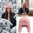 thumbnail image 7 of Trapper Hat Unisex Adult Cold Proof Russian Hat Winter Plush Lei Feng Hats Ushanka Cap Warm Hats With Ear Flaps For Skiing, Hiking, Skating, 7 of 7