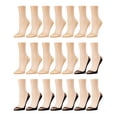 thumbnail image 1 of Memoi Sheer Top Cotton Sole Liner 21 Pack - Womens - Female, 1 of 1