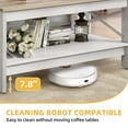 thumbnail image 3 of DWVO 2-Tier Farmhouse Square Wood Coffee Table Center Table for Living Room,Gray, 3 of 7