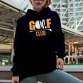 thumbnail image 2 of Golf Club, Golf Player, Golfing or Golfer Themed Merch Gift, Navy Blue Hooded Sweatshirt or Hoodie, 3XL, 2 of 5