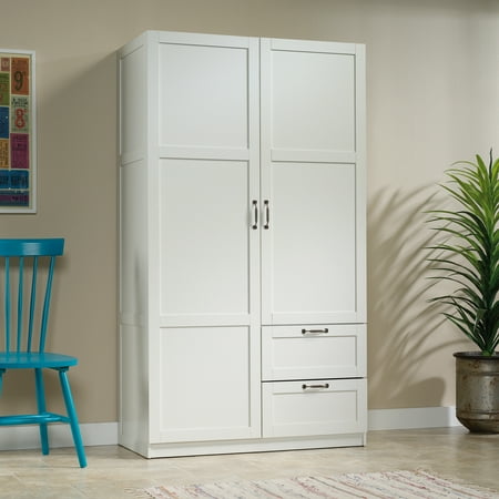 Sauder Select Wardrobe Armoire, White Finish (Best Wood Color For Kitchen Cabinets)