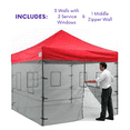 thumbnail image 2 of Impact Canopy Walls for 10 x 10 Canopy Tent, Food Service Mesh Sidewall Kit with Service Windows, 4 Walls Only, Black Mesh, 2 of 6