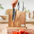 thumbnail image 2 of Hecef Powerful Magnetic Knife Block, Acacia Wood Double Side Magnet Kitchen Knife Holder Without Knives, 2 of 9