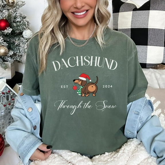 Dachshund Mom Winter Shirt, Doxie Mom Winter Shirt, Dachshund Mama Tee, Weenie Dog Lover, Dachshund Dog Owner Winter Tshirt All Size S-5XL