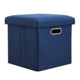 thumbnail image 1 of Cómodo Asiento Pequeño Organizador Plegable Almacenamiento Otomano Pueblo Con Tapa Esponja 11.81x11.81x11.81 Pulgadas para Sala Estar en Casa, 1 of 9