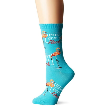 K. BELL - K. Bell I Don't Give A Flock Crew Socks, Turquoise, Sock Size ...