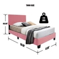 thumbnail image 2 of Better Home Products Nora Faux Leather Upholstered Twin Panel Bed in Pink, 2 of 6