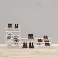 thumbnail image 5 of 3-tier Stackable Shoe Rack White Wired Grid Panel, 5 of 5