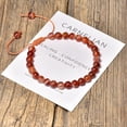 thumbnail image 1 of 6mm Bohemia MoonStone Bracelet for Women Natural GemStone Carnelian Beads Crystal Healing Adjustable Braided Rope Bracelets, 1 of 5