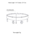thumbnail image 3 of FindChic Ankle Bracelets for Women Waterproof Silver Layered Stainless Steel Anklets Adjustable Summer Beach Jewelry Birthday Mothers Day Gifts for Her/Mom/Wife, 8.5-10.5inch, 3 of 9