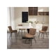 thumbnail image 2 of Set of 2 forrado mid century moderno armless dining sillas-faux leather back y metal legs suitable para dining room dormitorio o reception waiting room, 2 of 7