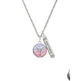 thumbnail image 2 of Delight Jewelry Silvertone Domed Multi Color VET Silvertone Mother Daughter Bar Charm Necklace, 23", 2 of 4