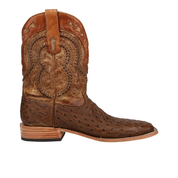 Corral Boots Mens Orix Embroidered Ostrich Square Toe Cowboy Mid Calf Dres
