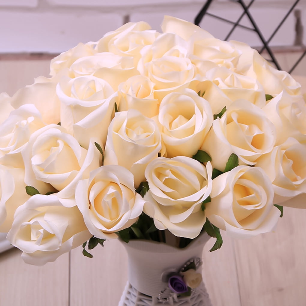 false white roses