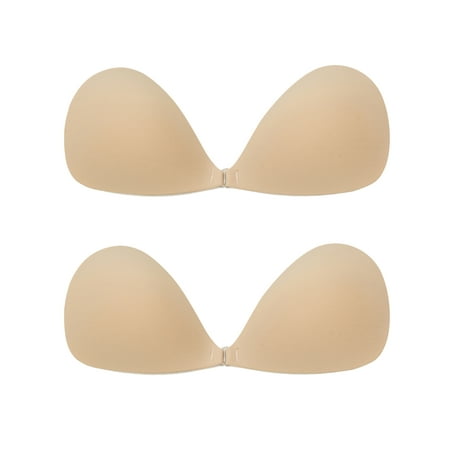 YouLoveIt 2 Pack Women s Push Up Invisible Bra Backless Push Up Bra Adhesive Push Up Backless Bras for Women for Backless Dress