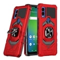 thumbnail image 2 of SPY CASE for Cricket Innovate E 5G Case w/Tempered Glass Screen Protector [Military Grade] Ring Car Mount Kickstand Shockproof Hard Phone Case - Red, 2 of 7