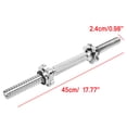 thumbnail image 2 of SAYFUT 17.77''/ 45cm, Barbell Dumbbell Bars Chrome Dumbbell Handles Weight Lifting Spinlock Collar Set for Gym Barbells Dumbbell Bars Strength Training, Hex nut, 2 of 7
