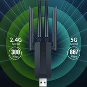 1200Mbps PCI-E Wireless WiFi Card 2.4/5G Dual Band Desktop PC Network Adapter >щ