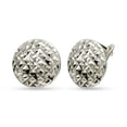 thumbnail image 5 of LeCalla 925 Sterling Silver Light-Weight Jewelry Diamond-Cut Half-Round Latch-Back Earrings for Women and Teen 13MM, 5 of 7