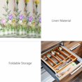 thumbnail image 6 of Placemats Set of 6, Happy Easter Bunny Woven Placemat, Linen Place Mats for Kitchen/Dining Tables, Spring Floral Burlap Sage Green Plaid Washable Table Mats for Party, 6 of 8