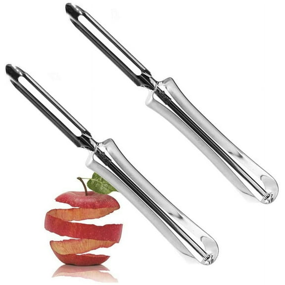 Vegetable Peeler-2pcs, Potato Peeler for Kitchen Stainless Steel, Ergonomic Handle for Safety and Control Great for Apples Carrots Rotary Peeler