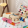 thumbnail image 6 of Homewish Cartoon Pet Dog Zipper Twin Comforter Sets with Fitted Sheet and 2 Pillowcases,Funny Animal Zipper Bedding Set,Cream,Polkadot Reversible,4pcs, 6 of 8
