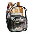 thumbnail image 2 of Ttyddzy Clear Backpack Heavy Duty PVC Transparent Backpack for College Workplace, Mosaic Toucan, 2 of 8