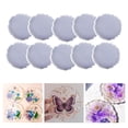 thumbnail image 2 of 10 Pcs Crystal Agate Slice Coaster Mold Glossy Mug Pad Resin Casting Mold Jewelry Decorative Making Epoxy Silicone Mould, 2 of 10