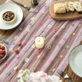 thumbnail image 4 of Sm:)e Pink Embroidered Daisy Gauze Table Runner 120 Inches (10 Feet), Seasonal Sheer Decor for Kitchen & Dining Spaces, Ideal for Holidays, Weddings, Birthdays & Home Parties, 4 of 6