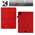 thumbnail image 3 of SaniMore Wallet Case for iPad Pro 11 2024, Auto Sleep/Wake, PU Leather Magnetic Cover Built-in Pencil Holder 2 Card Slots & Folding Kickstand Full Body Protective Shell, Red, 3 of 10