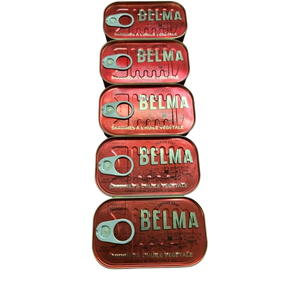 BELMA Sardines 4.4 oz in vegetable oil 125 g 5 pack