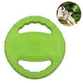 thumbnail image 2 of Dog Flying Disc Toy,Rubber Dog Bite Resistant Outdoor Training Fetch Sound Maker Float Pet Toy,Tough Training Flying Disc Play Toy for Dog,Interactive Dog Toys,Float in Water Safe on Teeth, 2 of 7