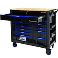 thumbnail image 5 of ARTMAN 12-Drawer Rolling Tool Cabinet with Wooden Top – Heavy-Duty Steel Cart, Ball-Bearing Drawers & Locking Wheels for Workshop/Garage (Black & Blue), 5 of 16