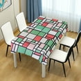 thumbnail image 4 of Yayeee Tablecloths 54" x 54" Rectangle Wrinkle Resistant Party Table Cover, Red Abstract Geometric, 4 of 8