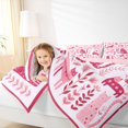 thumbnail image 3 of Homewish Kawaii Cat Animal Queen Comforter Set,Floral Plants Comforter Sets Queen,Pink,Pink Reversible,3pcs,1 Comforter and 2 Pillowcases, 3 of 7
