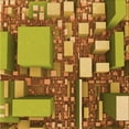 thumbnail image 1 of Ahgly Company Machine Washable Indoor Square Transitional Yellow Area Rugs, 4' Square, 1 of 7